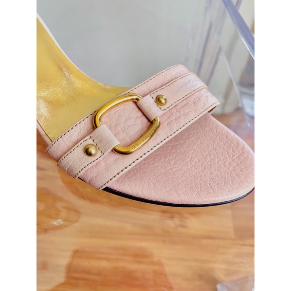 Dolce & Gabbana Pink Leather Kitten Heel Slides - Picture 4 of 6